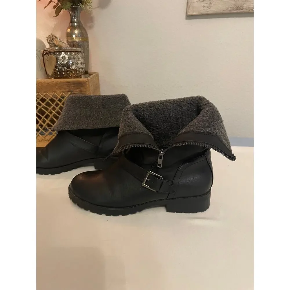 Mossimo Supply Co. Black Ankle Boots - Picture 2 of 3